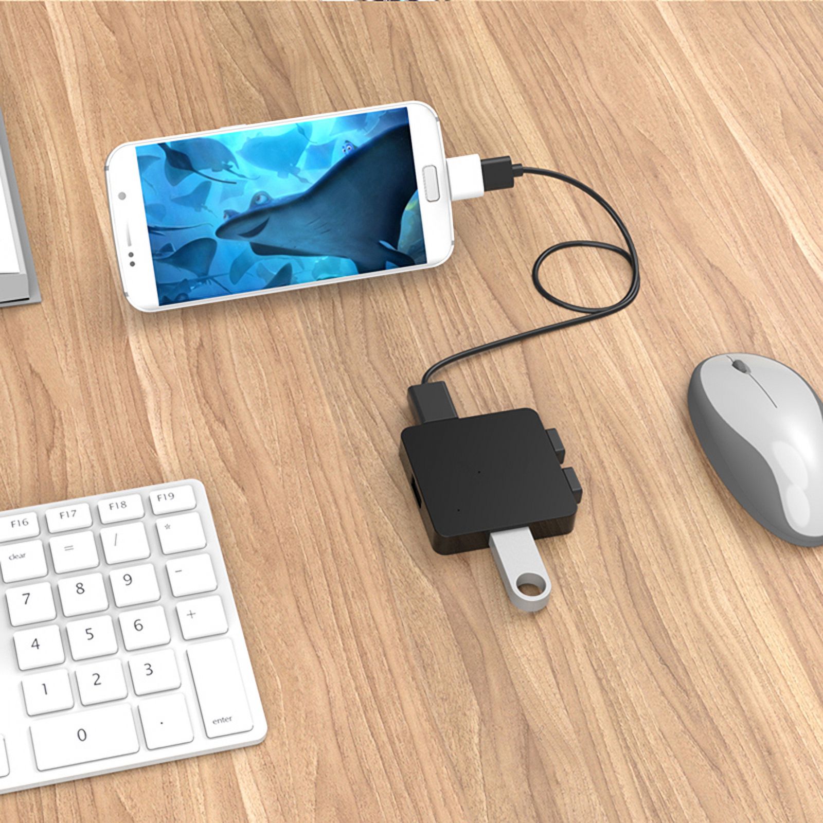BE Micro USB Type B mini OTG adapter male to USB female Deco E8C2 2.0 A C5J3
