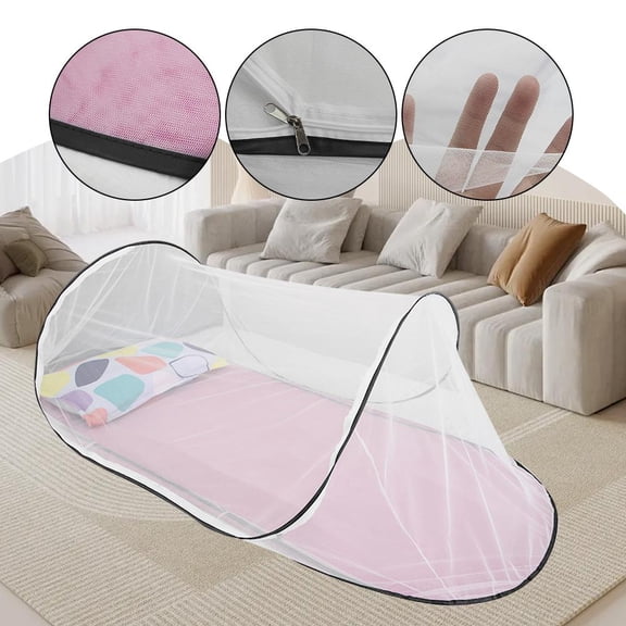 BE Portable Foldable Baby Bed Mosquito Net Polyester Sleep Bed ва student G3Y4