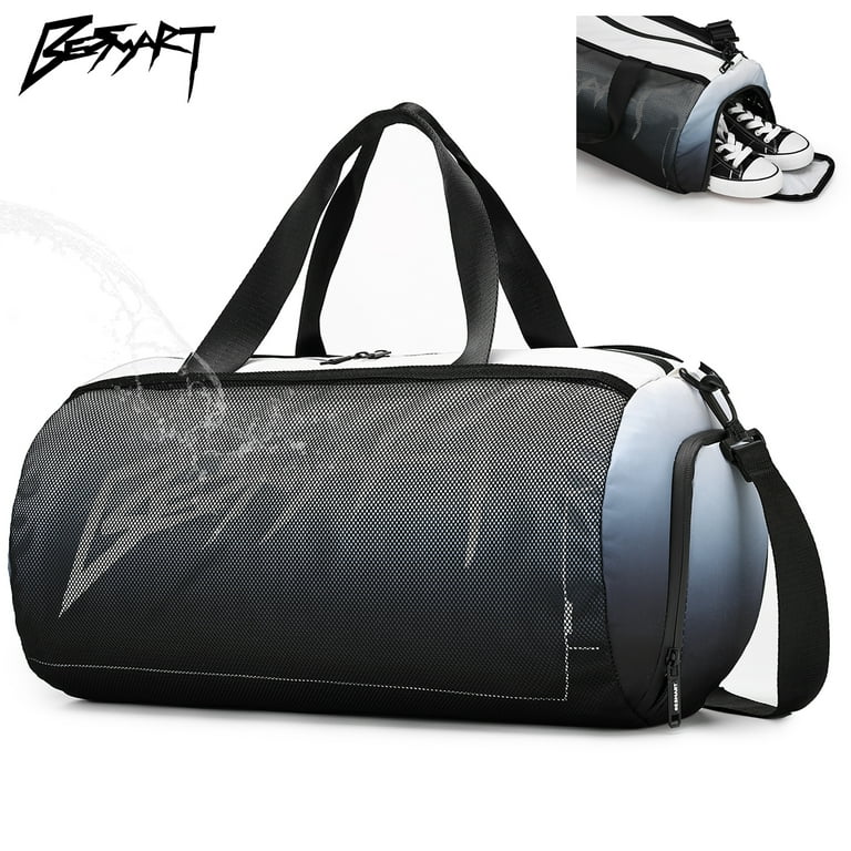 BE SMART Gym Bag Sports Duffle Bag for Men Women with TPU Dry Wet