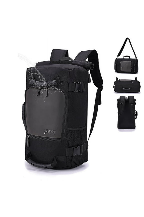 BE SMART Laptop Bag Large Travel Waterproof Backpack Multipurpose Design fits 16 inches Computer Sport Business for Men, Black