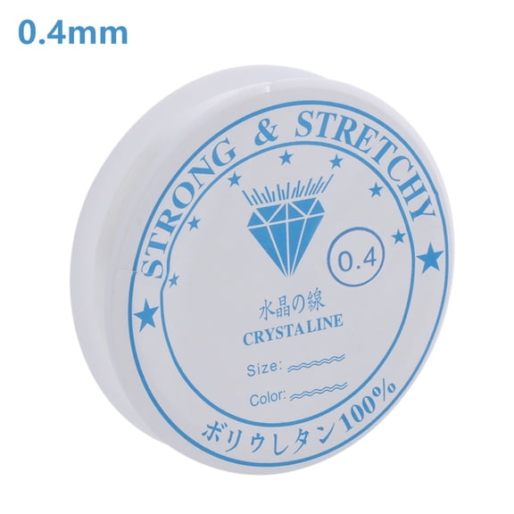 BE-TOOL 0.4mm Beading Cord String 4PCS Plastic Elastic String Necklace String DIY Craft Bracelet Jewelry Beading Necklace Making Clear