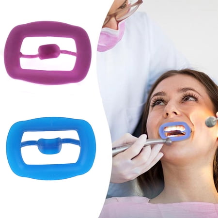BE-TOOL 1/2/5Pcs Dental Mouth Opener Dental Cheek Retractor for Teeth Whitening Mouthguard Blue/Pink