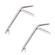 BE-TOOL 1/2PCS Fishing Grabber Tool Stainless Steel Fishing Tongs Fishing Gripper Fish Control Tool Silver