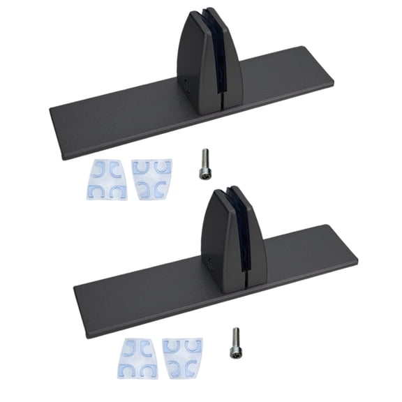 BE-TOOL 1/2Pcs Freestanding Partition Base Bracket Aluminum Alloy Guard Holder Base Countertop Partition Panels Base Clamp Black