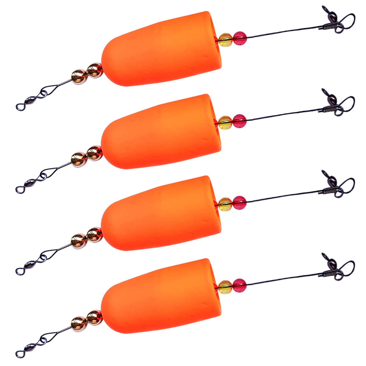 BE-TOOL 1/4/8PCS Fishing Float with Bead, Soft Foam Fishing Floats ...