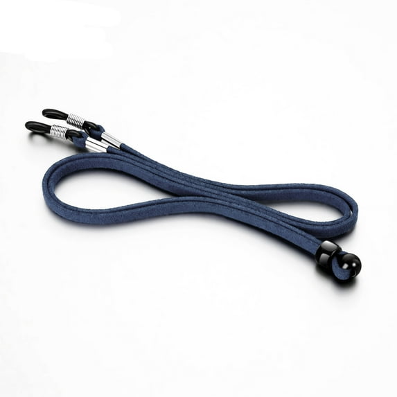 BE-TOOL 1/5Pcs Leather Eyeglass Straps Adjustable Anti-slip Eyeglass Chains Lanyard Premium Eyewear Retainers Sunglass Retainer Holder Strap (Navy Blue)