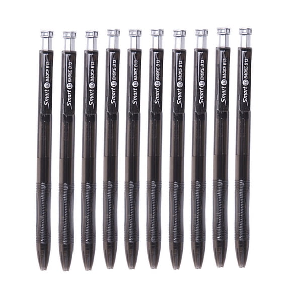 BE-TOOL 10 Pack 1.0mm Retractable Ballpoint Pens Writing Pens 143mm Length Black