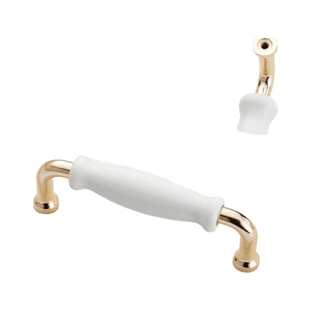 BE-TOOL 10 Pack White Zinc Alloy Cabinet Handle with Screws, Arched ...