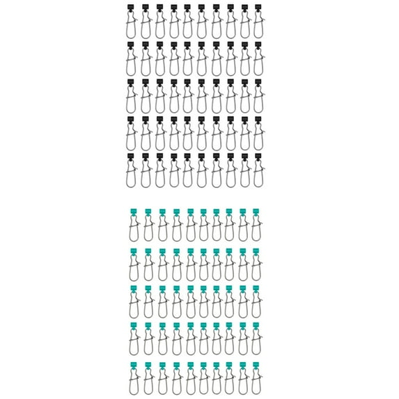 BE-TOOL 100Pcs Fishing Sinker Sliders Stainless Steel Pin Catfishing Rig Saltwater Fishing Weights Sliders Green & Black