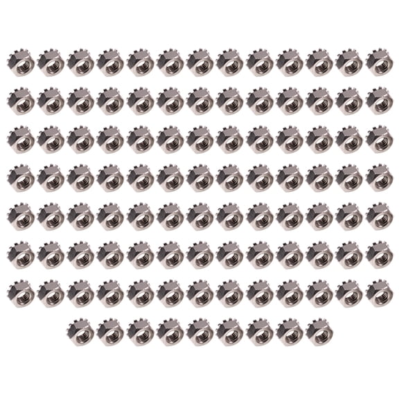 BE-TOOL 100Pcs M6 K-Lock Nuts with External Tooth Washers, Standard Metric Locknuts, 304 Stainless Steel Keel Nuts Silver
