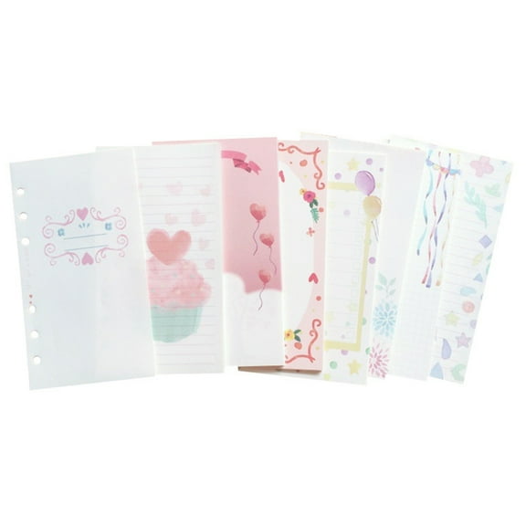 BE-TOOL 101 Pcs/Pack A5 Refillable Sheets Papers Notebook Planner 6 Hole Loose Leaf Colored Papers