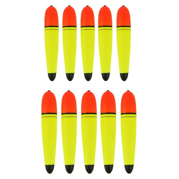 BE-TOOL 10Pcs Fishing Bobbers Fishing Line Float Set EVA Plastic Long Distance Casting Bass Float for Panfish Fly Sea Boat Fishing