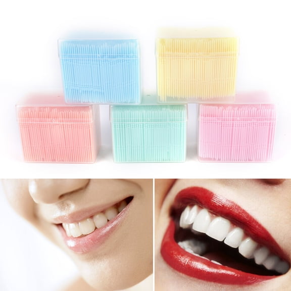 BE-TOOL 1100Pcs/Box Toothpick Brush Interdental Brushes Ultra Tight Bristles Tooth Disposable Food Grade PP