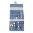 thumbnail image 1 of BE-TOOL 16PCS Women Man Manicure Professional Pedicure Set with Storage Bag Nail Scissors Grooming Kit for Nail Foot Facial Care Blue, 1 of 8