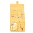 thumbnail image 1 of BE-TOOL 16PCS Women Man Manicure Professional Pedicure Set with Storage Bag Nail Scissors Grooming Kit for Nail Foot Facial Care Yellow, 1 of 9