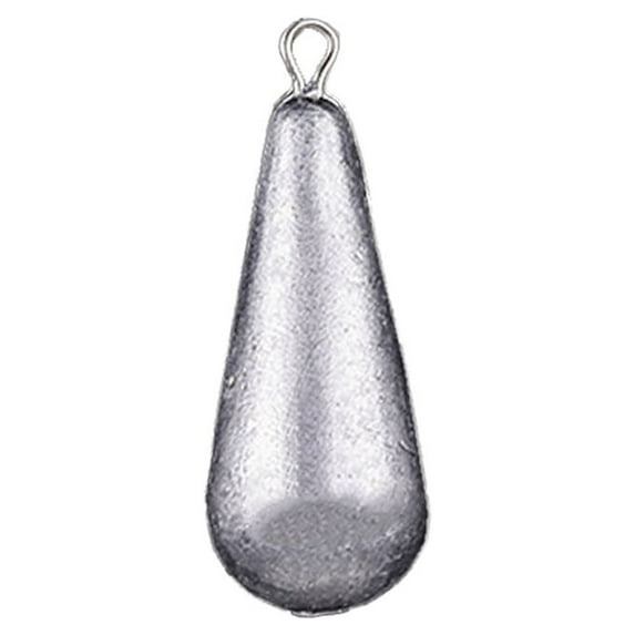 BE-TOOL 1PCS Fishing Weight Sinker Lead Weights Sinker Fishing Tackle for Saltwater Freshwater Silver Raindrop Shape Streamlined 80g/0.17 lb