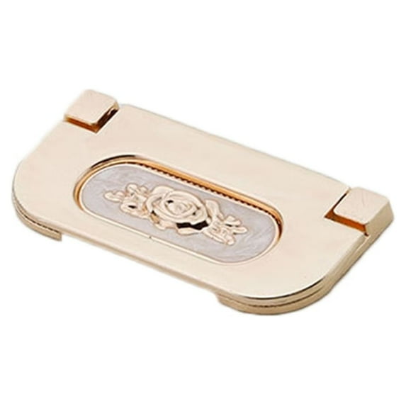 BE-TOOL 2 Pack Tiny Square Modeling Flush Pull Handle with Tapping Screws, Flush Ring Handle Pulls Elegant Embedded Hidden Design (Amber White)
