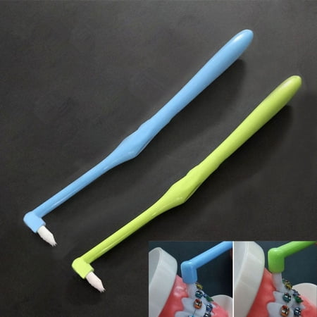BE-TOOL 2 Pcs Soft Bristle Toothbrush Slim Interspace Good for Orthodontic Rear Molar Teeth Decayed Teeth Random Color