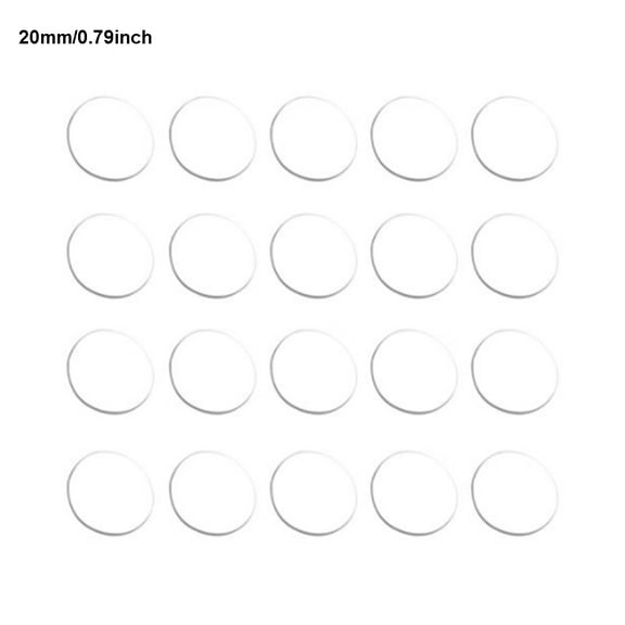 BE-TOOL 20Pcs Soft Clear Glass Table Top Bumper Anti-slip Spacers, S/L Rubber Pads for Kitchen Cabinets Cutting Boards Picture Frames