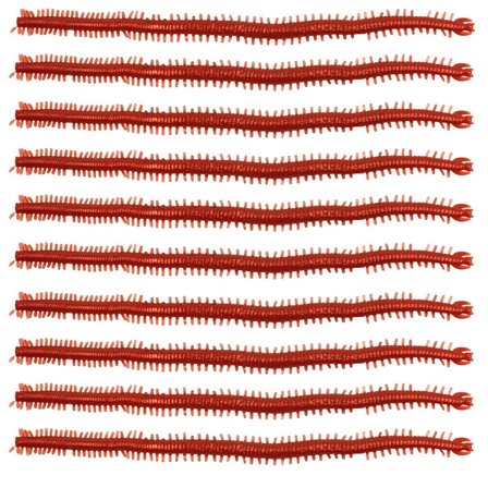 BE-TOOL 20Pcs Soft Plastic Earthworm Lures Artificial Lifelike Earthworm Worm Fishing Bait Bionic Bait Fake Bait (Brown)