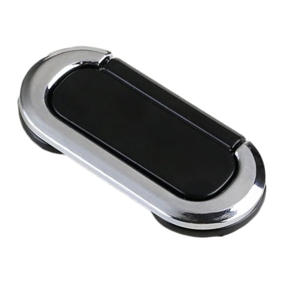 BE-TOOL 2PCS Flush Pull Handle Zinc Alloy Cabinet Handle 74mm/3 inch Hidden Furniture Handles for Kitchen Cabinets Door Wardrobe (Black-Silver)