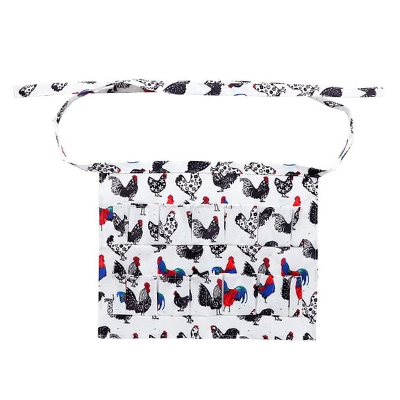 BE-TOOL 2PCS Fresh Chicken Egg Collecting Apron Polyester Egg Basket Apron with 12 Pockets Home Kitchen Apron Women Presents