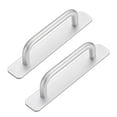 thumbnail image 1 of BE-TOOL 2PCS Self-Adhesive Door Handles Cabinet Drawer Handles Pulls for Shower Rooms Kitchen Bathroom (Silver, 148mm/5.8in), 1 of 8