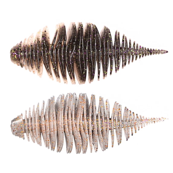 BE-TOOL 2PCS Soft Spiral Lures Bionic Fishing Bait 105mm/4.1in Fishing Bait for Saltwater Freshwater Rivers Sea