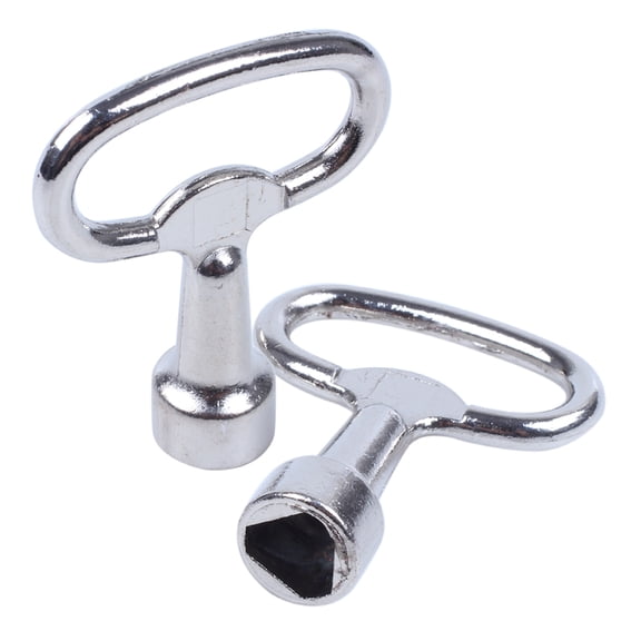 BE-TOOL 2Pcs Metal Triangular Key Multi-Functional Utility Key Hardware Kits Portable Silver