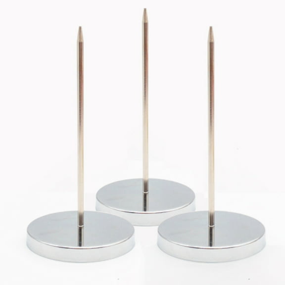 BE-TOOL 3 Pcs Receipt Spike, 5.6 Inch Paper Memo Holders, Receipt Cheque Spindle for Restaurant Kitchen Bar Office Silver