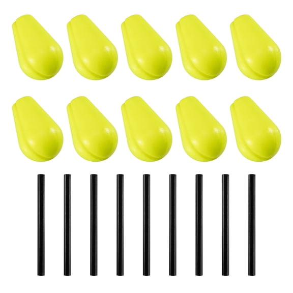 BE-TOOL 30Pcs Fishing Floats Accessories EVA Foam Fishing Floats with Line Sleeve, for Fishing Enthusiasts (Yellow)