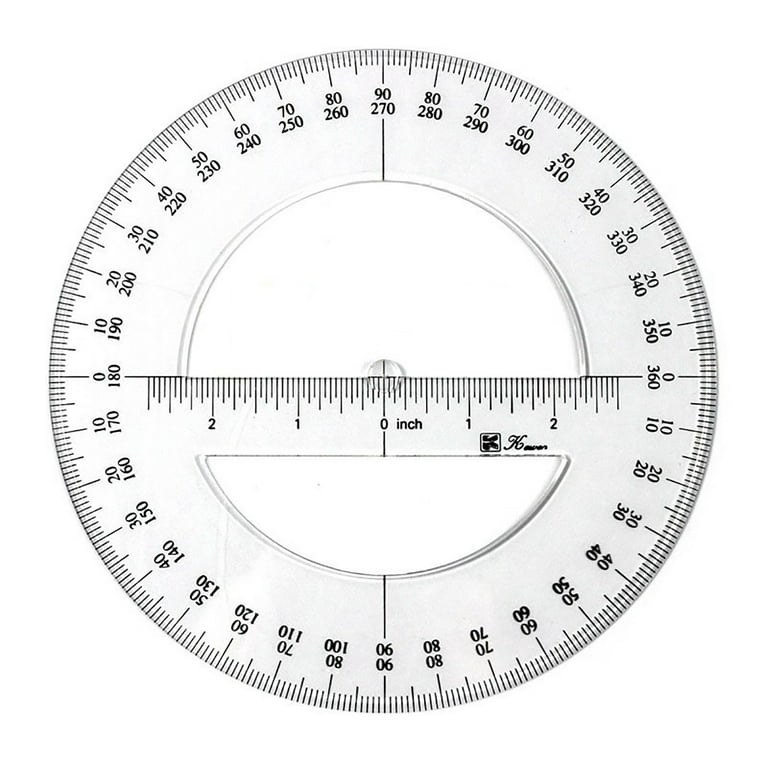 Angle Measurement Ruler - Measure Angles to 360 Degrees and Lines to 12, 1  - Harris Teeter
