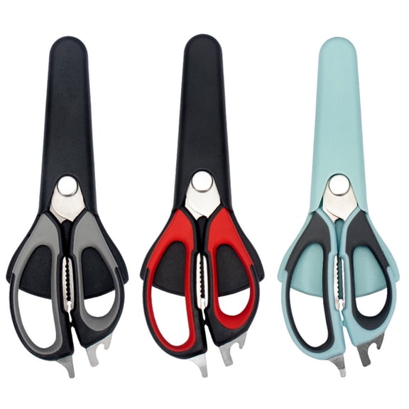 BE-TOOL 3PCS Multifunction Kitchen Scissor with Magnetic Holder, Household Kitchen Shears, BBQ Picnic Cooking Tool