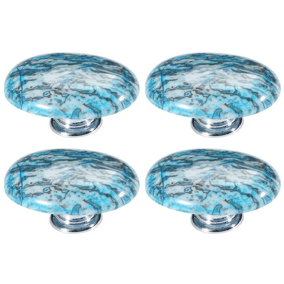 BE-TOOL 4PCS Natural Crystal Stone Door Knobs Ovale-Shaped Handles Door Handles Drawer Knobs