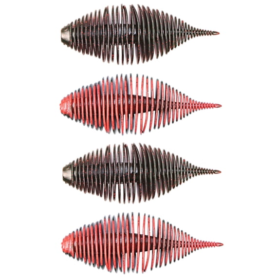 BE-TOOL 4PCS Soft Spiral Lures Bionic Fishing Bait 75mm/2.9in Fishing Bait for Saltwater Freshwater Rivers Sea