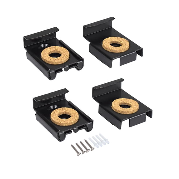 BE-TOOL 4PCS Spring Loaded Mirror Clips Unframed Hanger Clips Mirror Holder Clips Kit Frameless Glass Wall Mount Kit Black