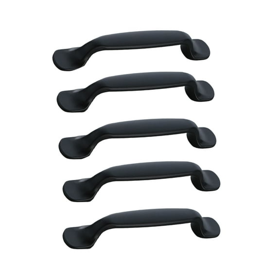 BE-TOOL 5 Pack Popular Modeling Drawer Handles, 128mm/5.03" Zinc Alloy Drawer Handles Kitchen Cabinet Pulls Drawer Pulls Hardware Matte Black