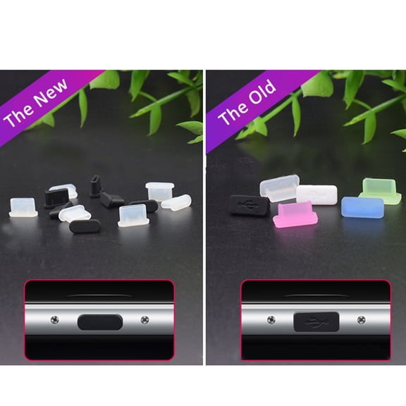 BE-TOOL 5 Pieces Mini Silicone Anti Dust Stopper Protector for PC Laptop Notebook Phone Tablet USB Charging Port.Cover