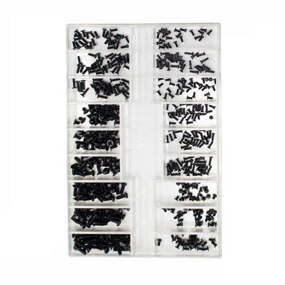 BE-TOOL 500Pcs Phillips Screw Kit, Steel Tiny Screws Micro Electroplated Screws Set, 20 Sizes