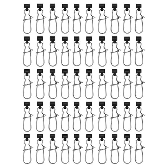 BE-TOOL 50Pcs Fishing Sinker Sliders Stainless Steel Pin Catfishing Rig Saltwater Fishing Weights Sliders Black