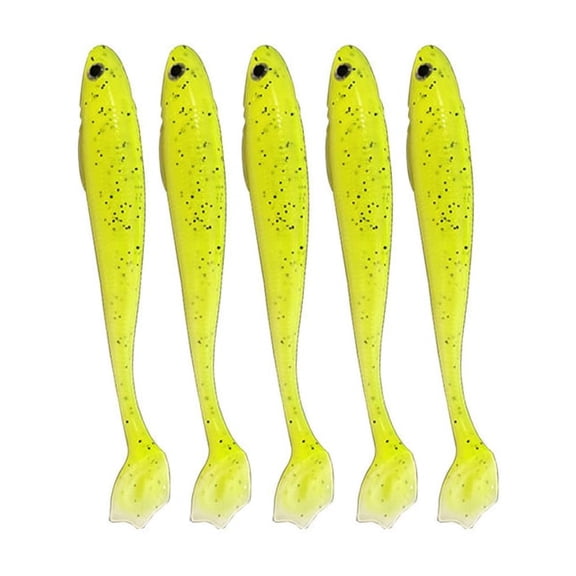 BE-TOOL 5PCS Soft Fishing Lure Bionic Fishing Baits for Freshwater Saltwater Bass Pike Zander ASP Catfish