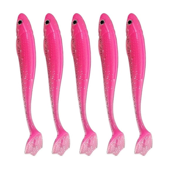 BE-TOOL 5PCS Soft Fishing Lure Bionic Fishing Baits for Freshwater Saltwater Bass Pike Zander ASP Catfish