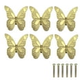 thumbnail image 1 of BE-TOOL 6 Pack Metal Butterfly Handle Powerful Drawer Knob for Cabinet Drawer Cupboard Dresser Handle Decoration Golden, 1 of 4