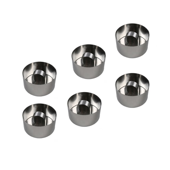 BE-TOOL 6 Pack Stainless Steel Round Cake Mousse Mold with Pusher, 3.15 x 1.57 inch Mini Cake Ring Mold Pastry Rings Bakeware Tools Cake Decorating Mold Baking Ring