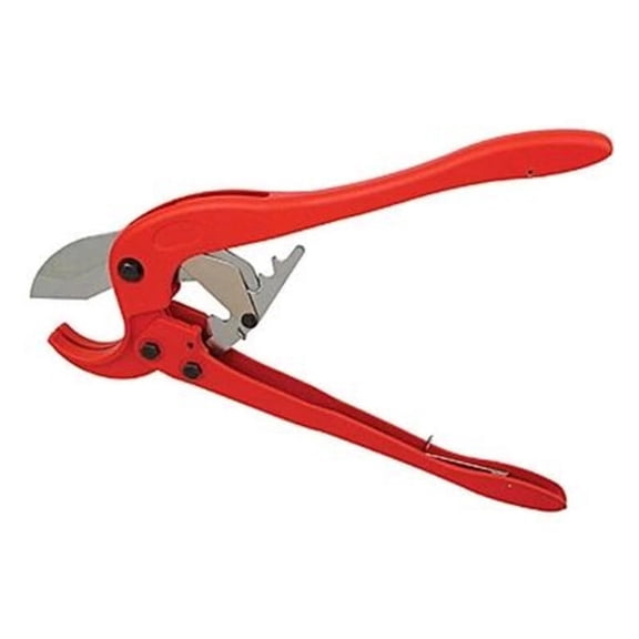 BE-TOOL 63mm PVC Pipe Cutter Plumbing Stailess Steel Blade Ratchet Mechanism Red
