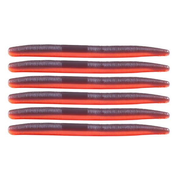BE-TOOL 6Pcs Soft Plastic Earthworm Lures 11.5cm/4.5in Worm Lure Shrimp Bass Fishing Bait for Saltwater Freshwater