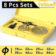 BE-TOOL 8Pcs Hole Saw Kit Set Hole Saw Cutters with Portable Storage Box for Plastic Wood Aluminum 4 Choice