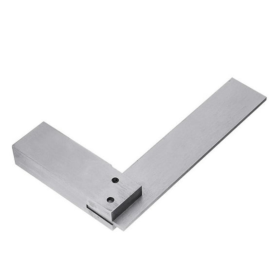 BE-TOOL 90 Right Angle Ruler Carpenter Square Right Angle Ruler L Shape Metal Ruler Measuring Tool Size 100X63mm Silver Tone