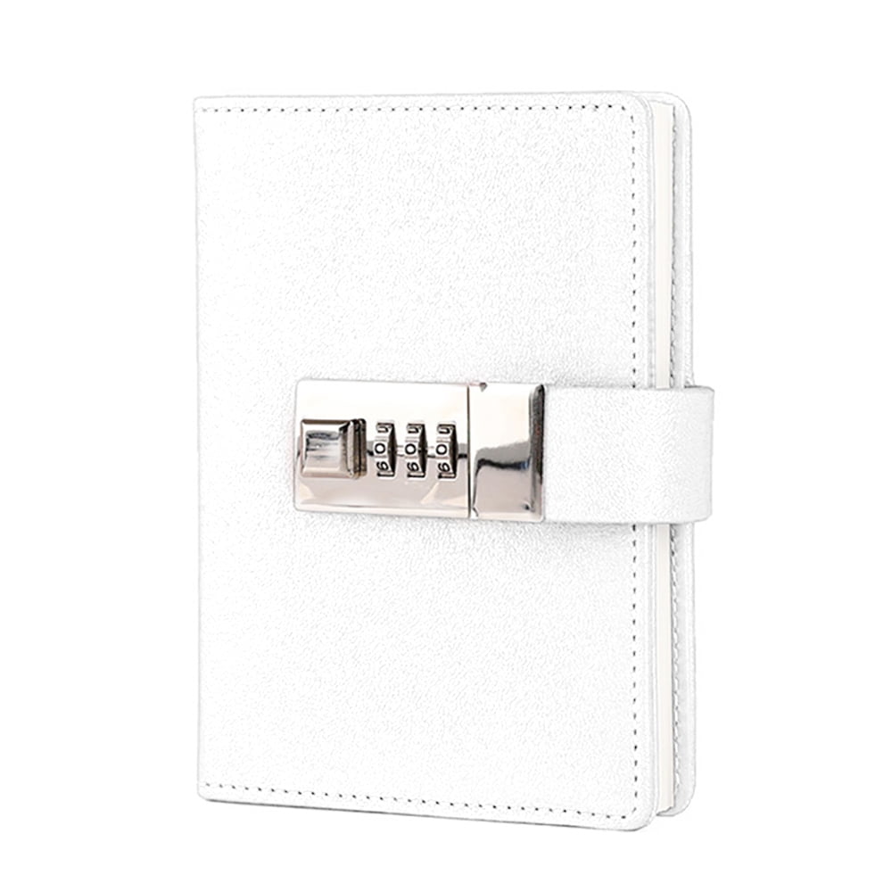 Security Using Pocket Notebook BE-TOOL A7 PU Leather Pocket Notebook with Retro Metal Password Lock 96 ...