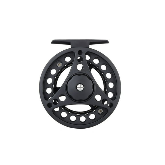 BE-TOOL Aluminium Alloy Fishing Reel Left/Right Hand-Fly Reel with Adjustment Knob (Size 75mm/2.9in, Black)